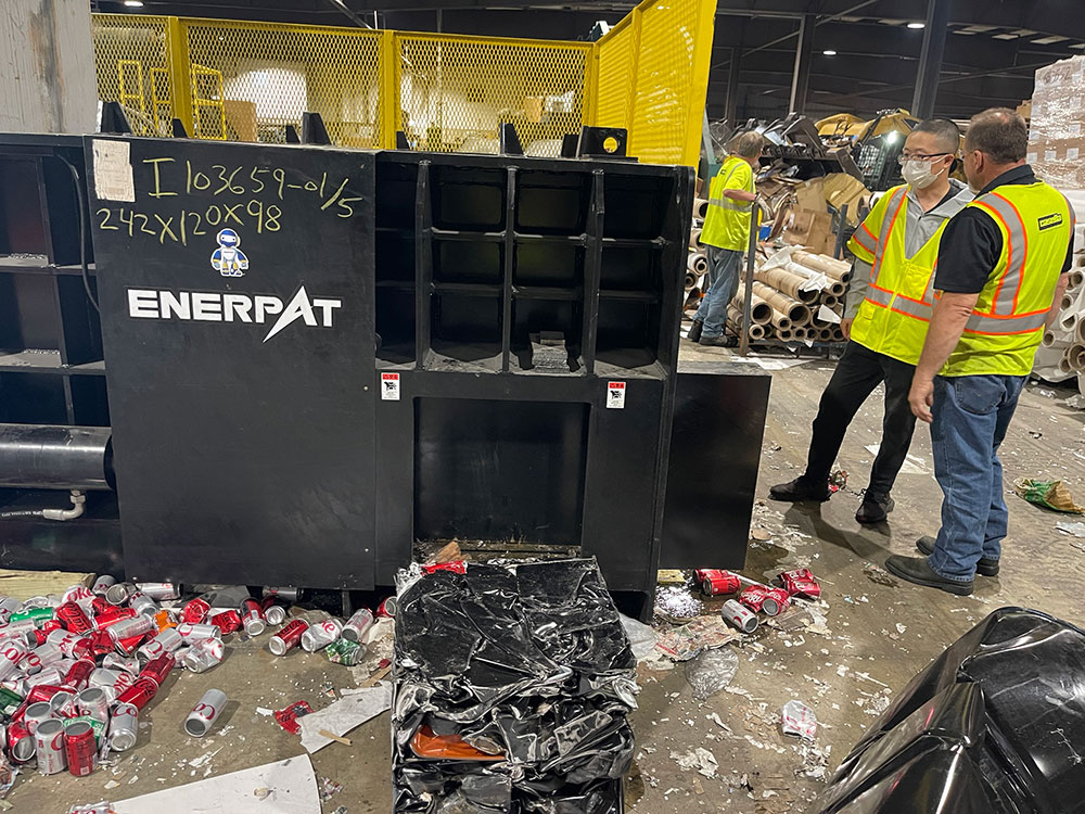 ENERPAT Iron Scrap Baling Press Installed ENERPAT Iron Scrap Baling Press Installed