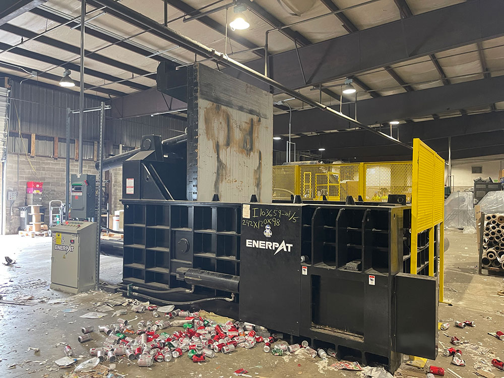 ENERPAT Iron Scrap Baling Press Installed ENERPAT Iron Scrap Baling Press Installed