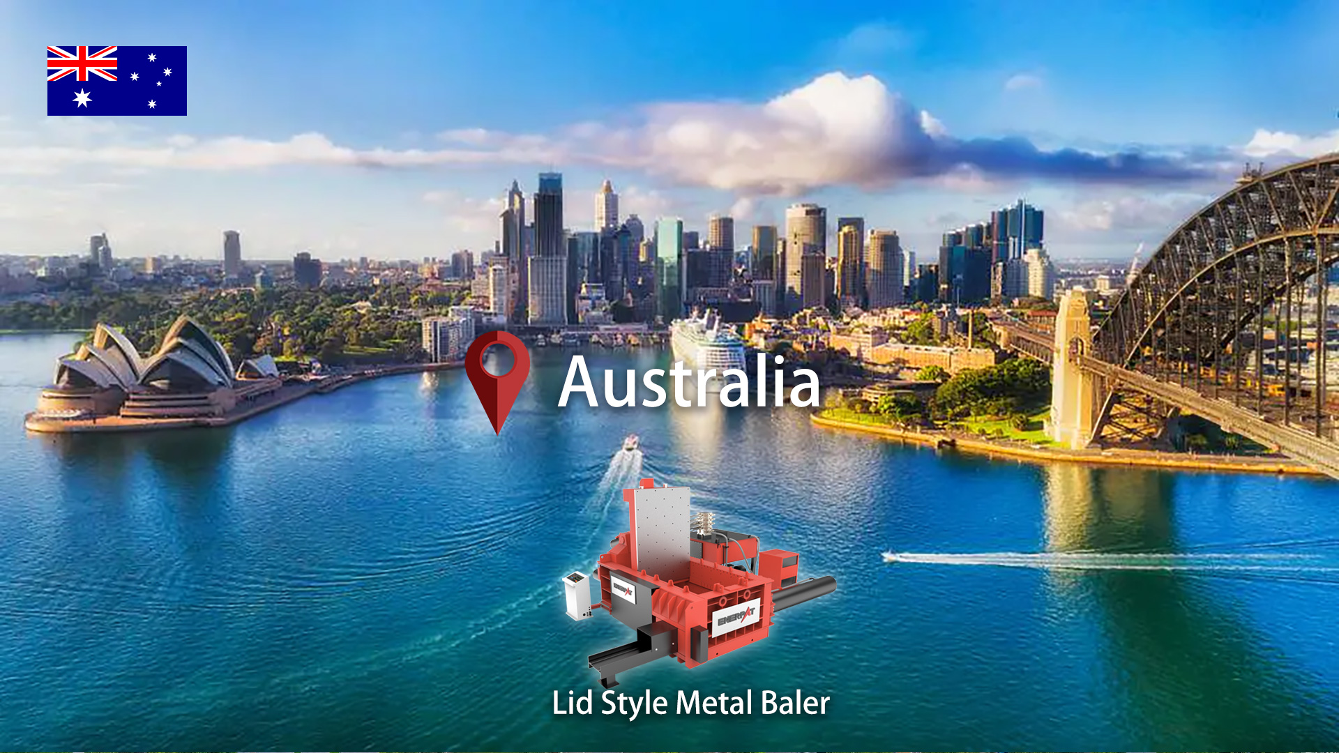Australia: ENERPAT Mattress Springs Scrap Metal Baler for Sale Installed