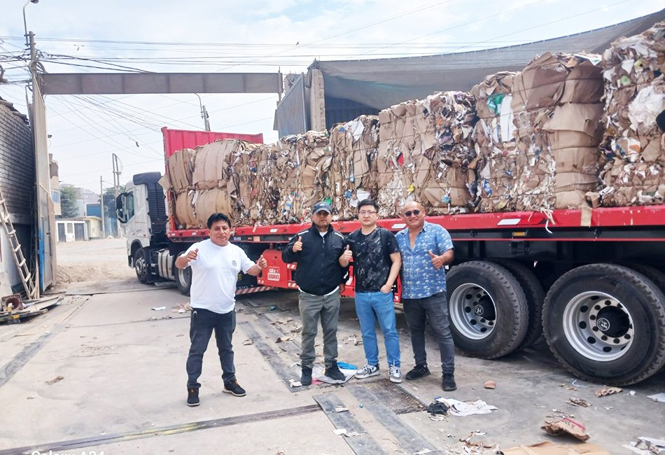 Peru: ENERPAT 20+ Auto-Tie Cardboard Compressor Machine Installed
