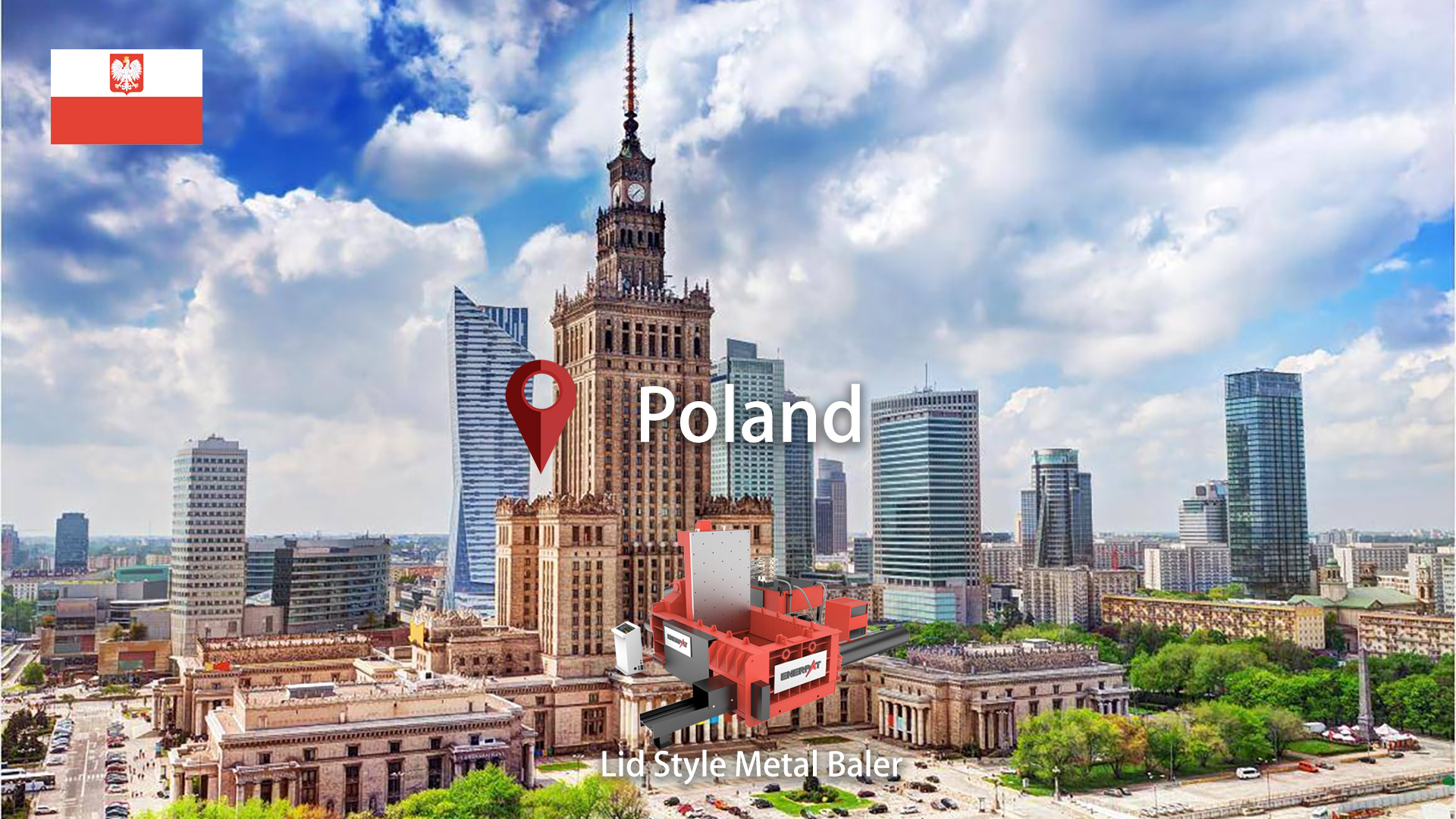 Poland: ENERPAT Metal Scrap Baling Press Machine Installed