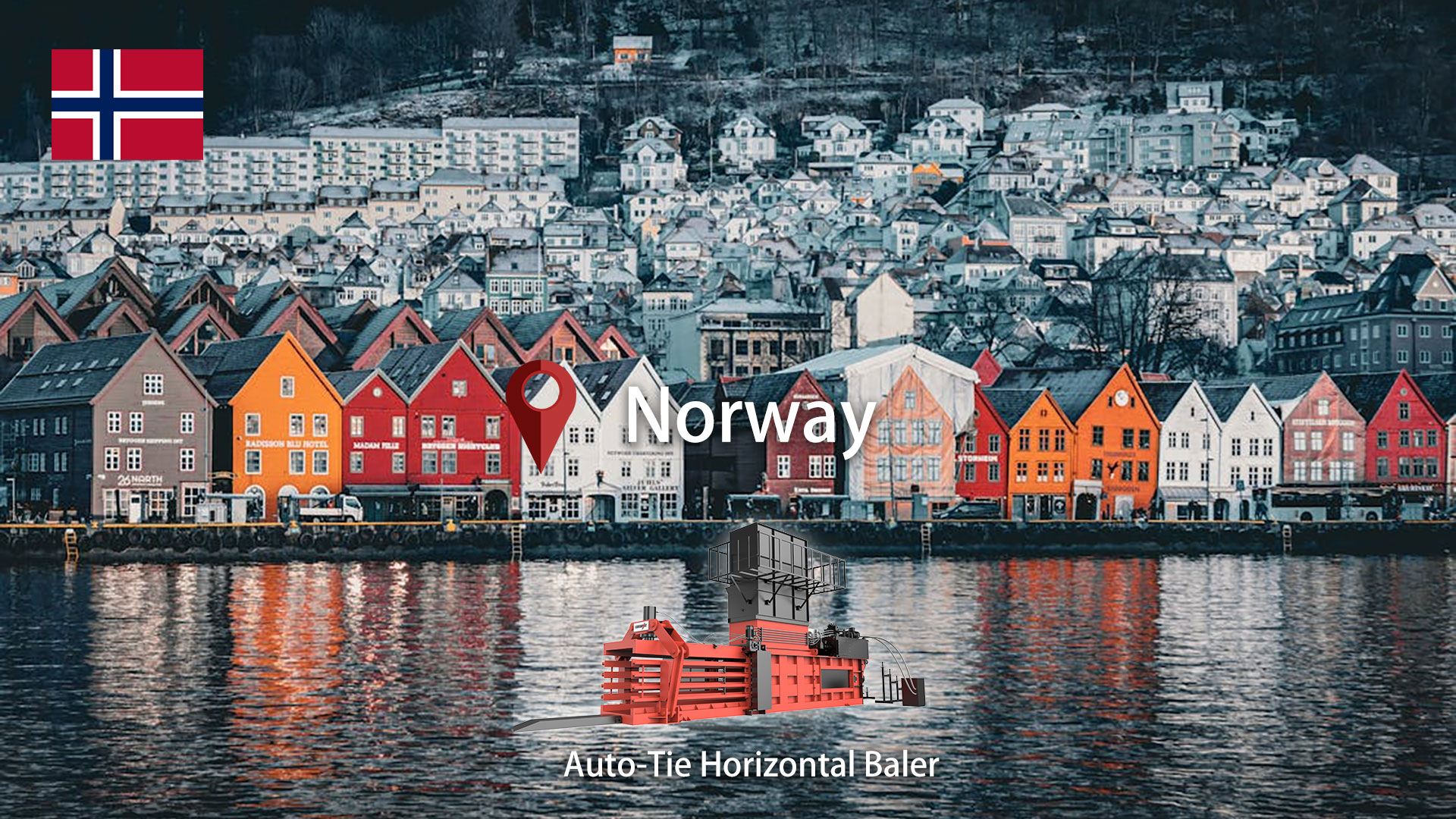 Norway: ENERPAT Auto Tie Hydraulic Paper Press Machine Installed