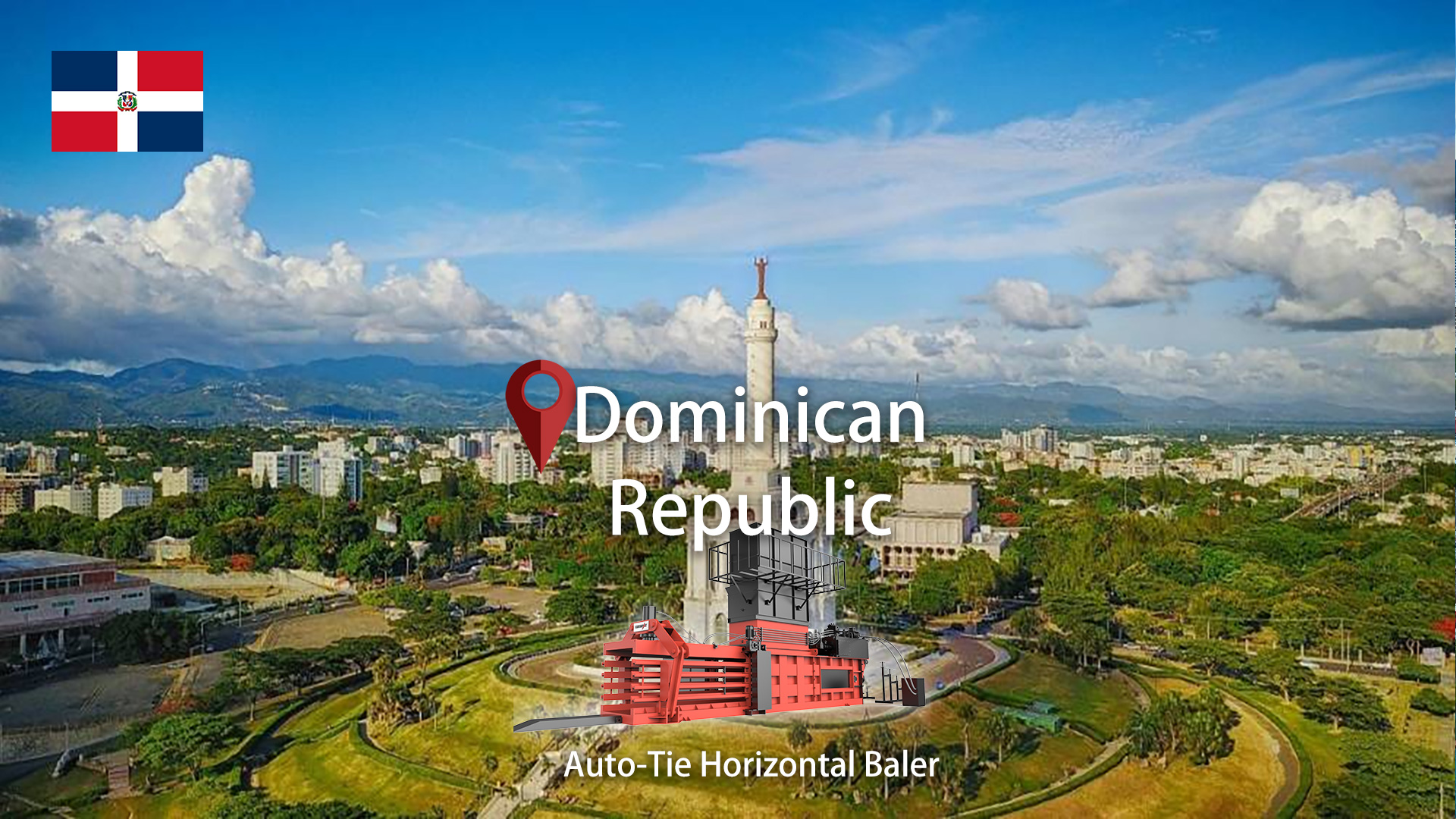 Dominican Republic: ENERPAT Auto Tie Plastic Bottle Baling Machine Installed