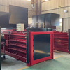 Closed door horizontal baler