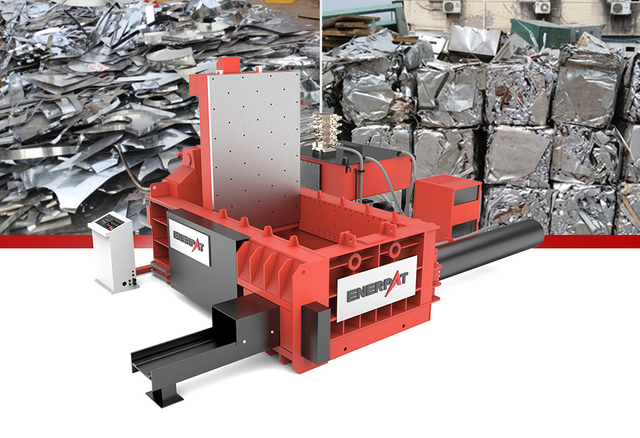 ENERPAT Steel Scrap Baler with Door Cover