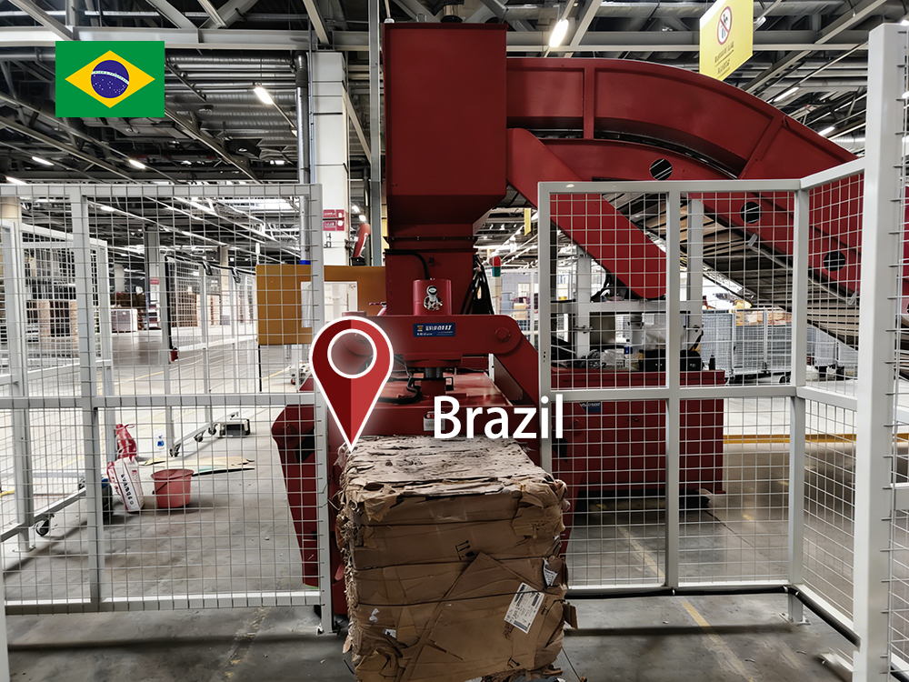 Brazil: ENERPAT Fully Automatic Waste Paper Baling Press Installed