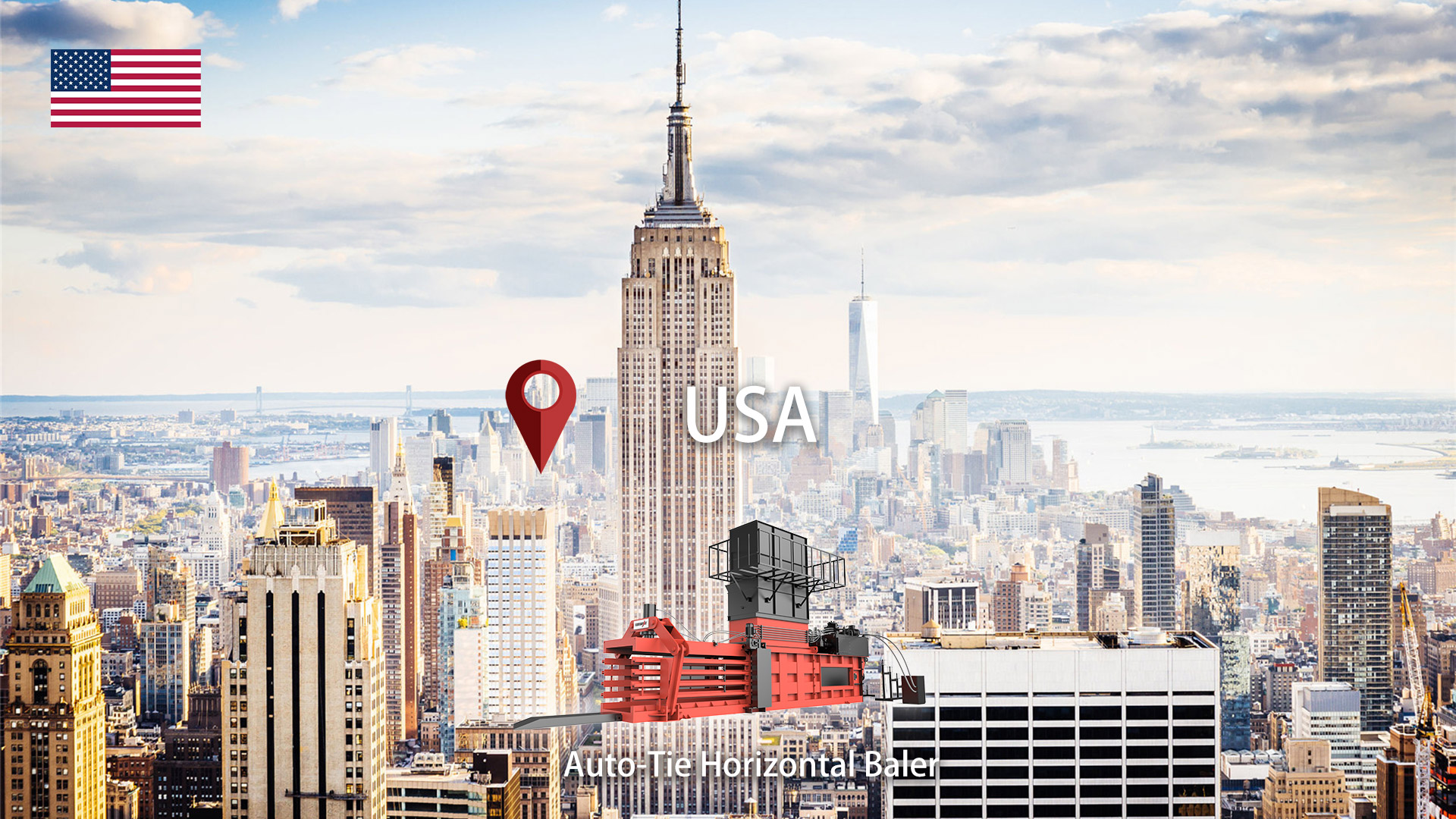 United States: ENERPAT 4 Hot-Selling Auto-Tie Hydraulic Cardboard Balers Installed