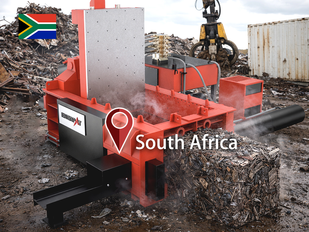 South Africa: ENERPAT Metal Scrap Baling Press Installed
