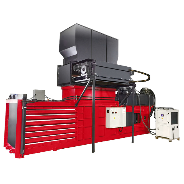 Closed door horizontal baler