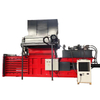 Closed door horizontal baler