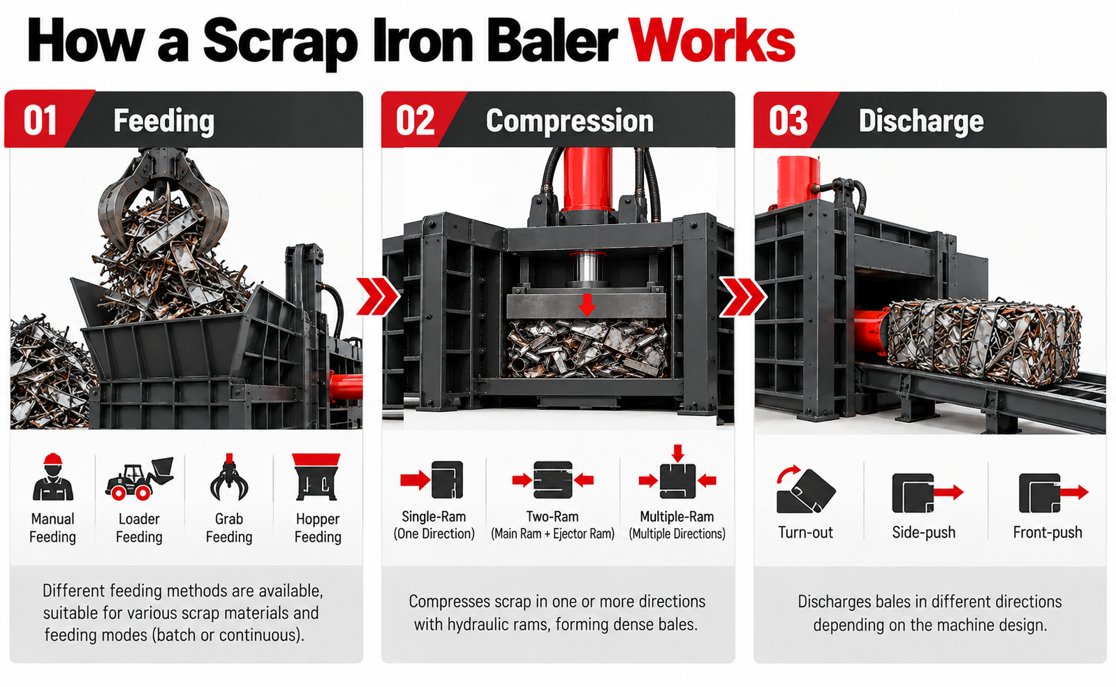 how-a-scrap-iron-baler-works
