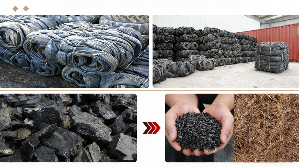 Waste tyres contain valuable materials