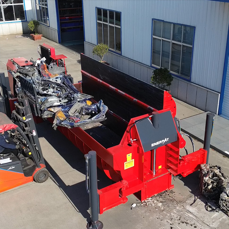 moblie car baler processing on scene