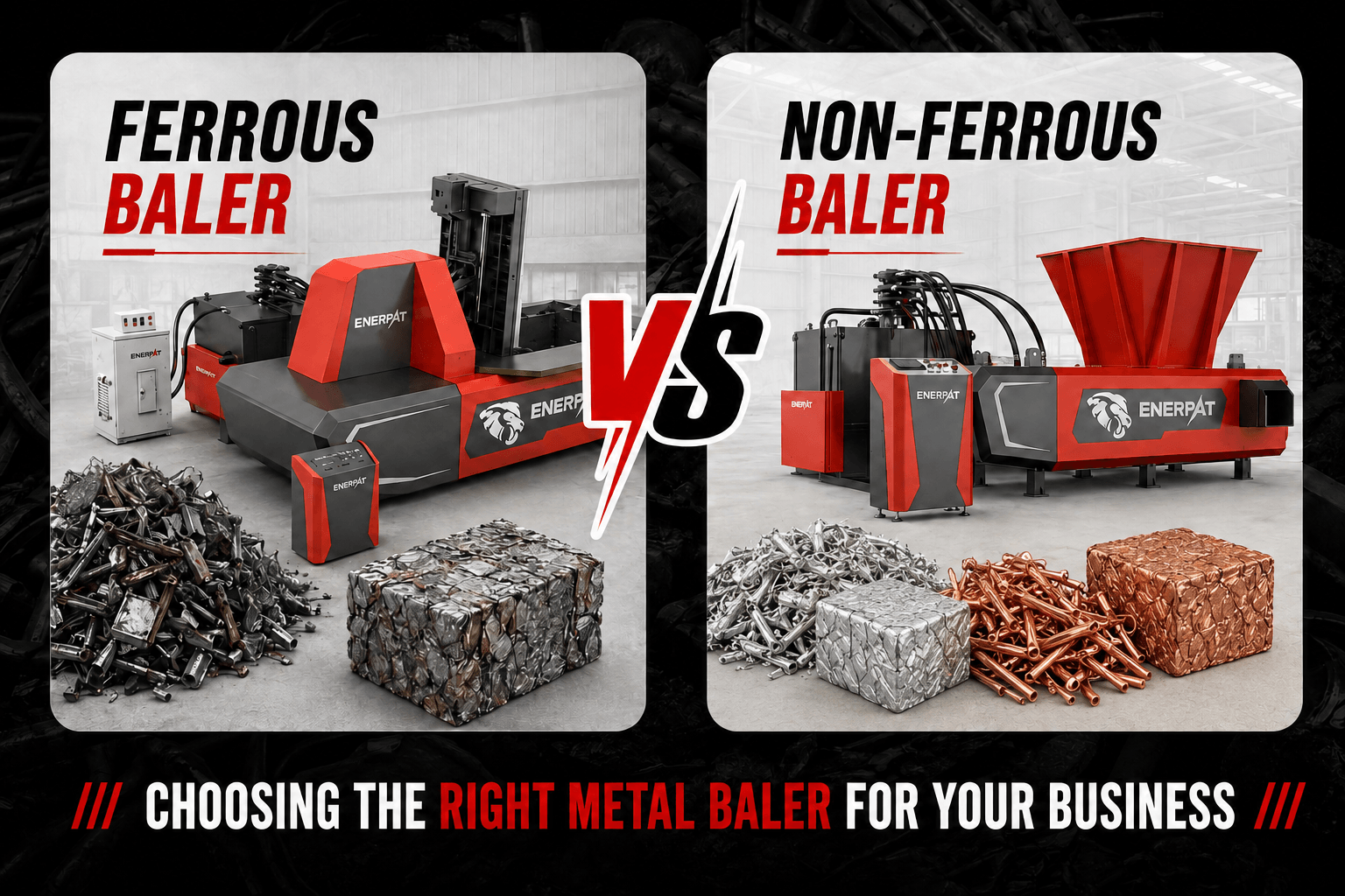 Ferrous Baler vs Non-Ferrous Baler: Choosing the Right Metal Baler for Your Business