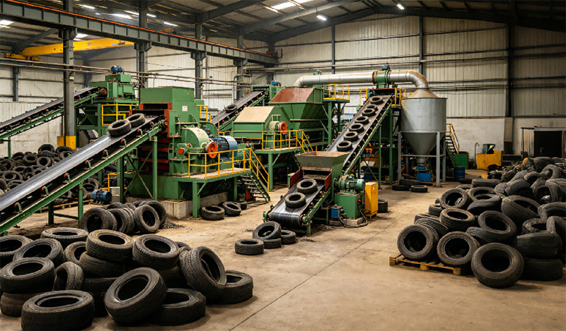 tyre recycling plant
