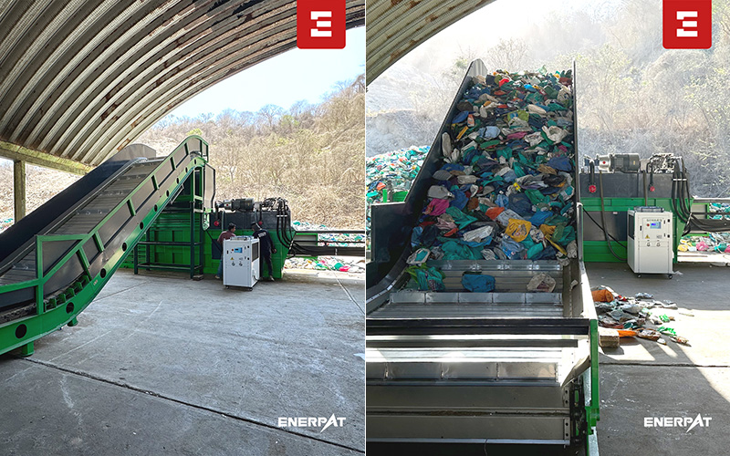 Mexico: ENERPAT HBM120-110130 Plastic Bottle Baler Installed