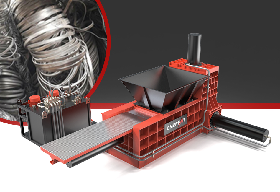 Industrial recycling equipment and baling systems