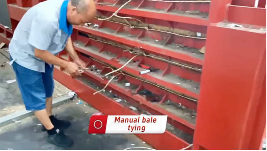 manual bale tying
