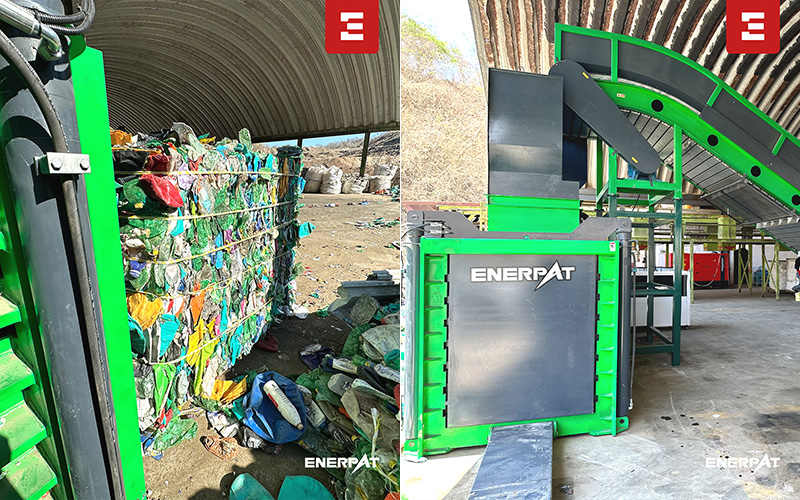 Mexico: ENERPAT HBM120-110130 Plastic Bottle Baler Installed