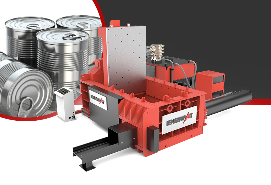 Industrial Aluminum Can Baler Processing Facility