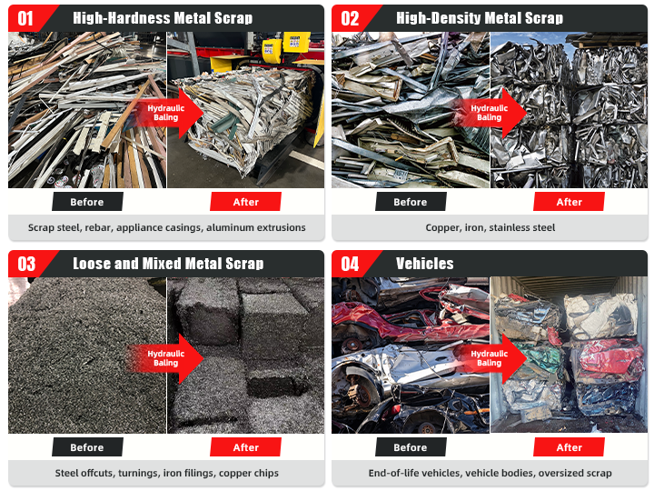 4 types of scrap that hydraulic baler can process.png